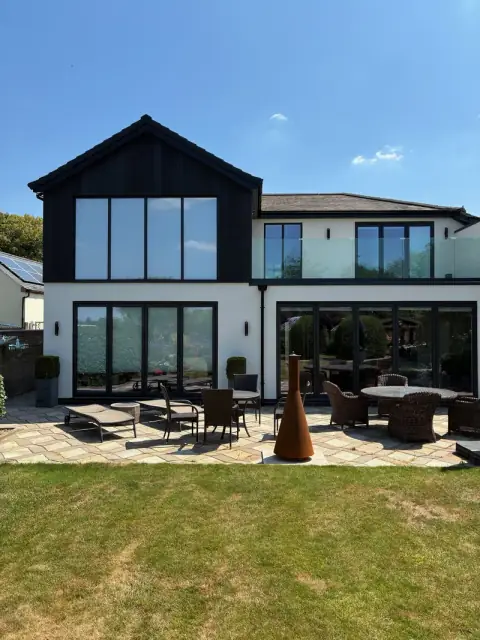 Armison house extension with garden-facing glazing
