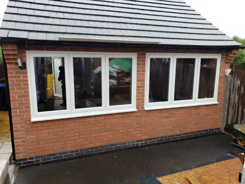 Finished Armison garage conversion exterior in Kibworth