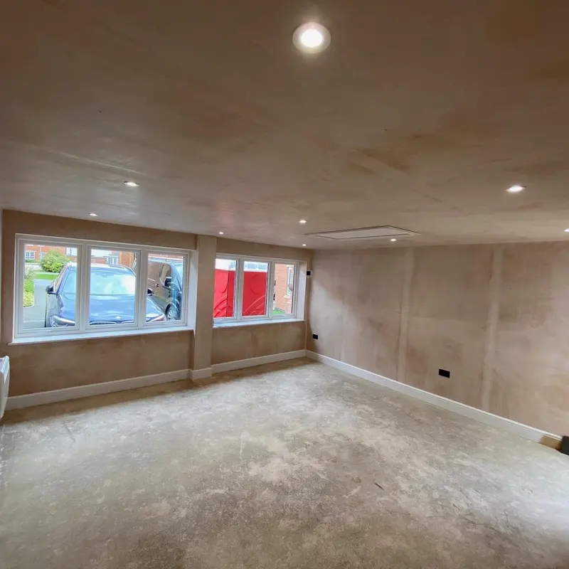Kibworth: Interior at plastering stage